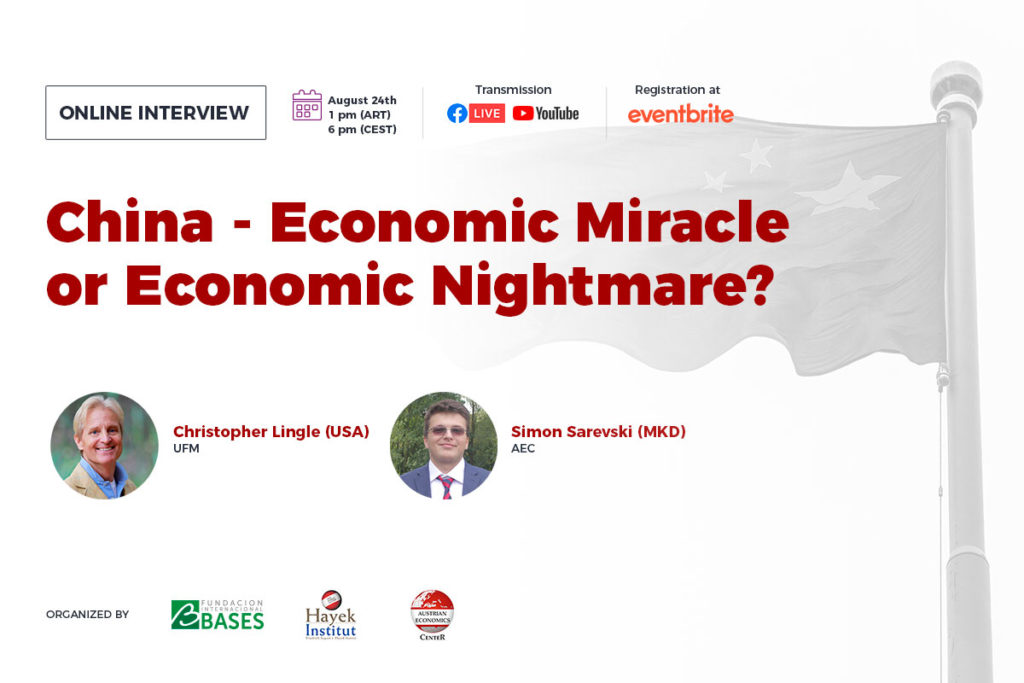 24/08 Cris Lingle Online Interview «China – Economic Miracle or Economic Nightmare?»