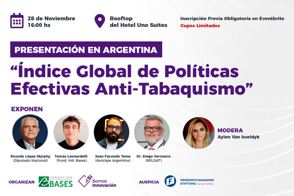 28/11 Presentación en Argentina del «Índice Global de Políticas Efectivas Anti-Tabaquismo»